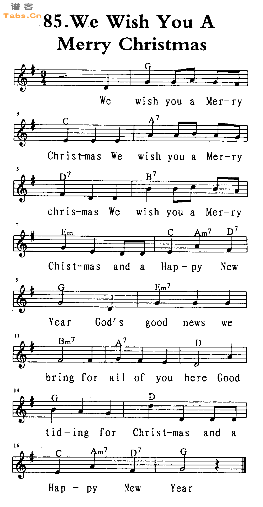we-wish-you-a-merry-chri       吉他谱