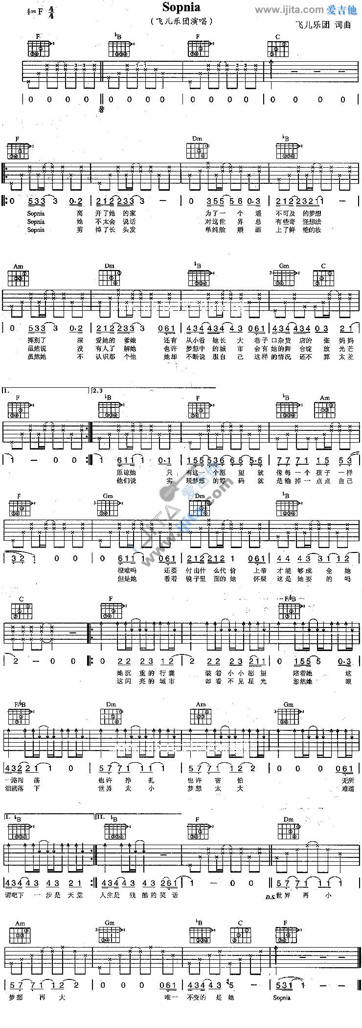 Sopnia 吉他谱