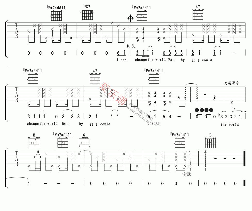 Eric Clapton《Change the world》 吉他谱