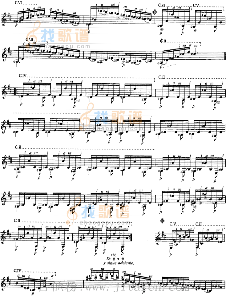 大教堂La Catedral (preludio)吉他谱(谱) 吉他谱