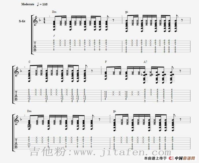 CNBLUE 《孤独啊》吉他谱二 吉他谱