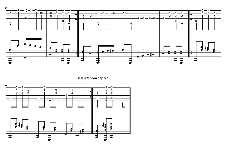 四小天蛾舞曲吉他谱( GTP) 吉他谱