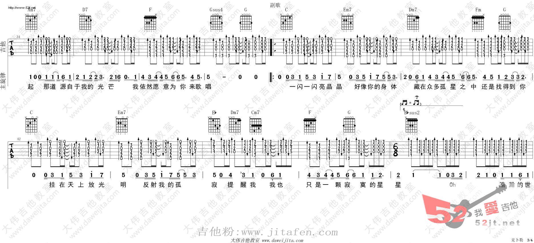 克卜勒Kepler 吉他谱