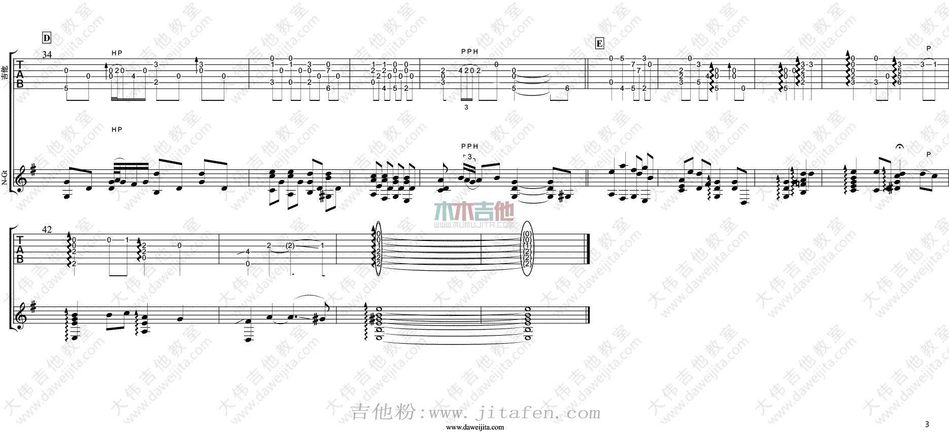 小星星 变奏（二）吉他谱 颜令山 C调民谣指弹谱 附音频-吉他谱中国
