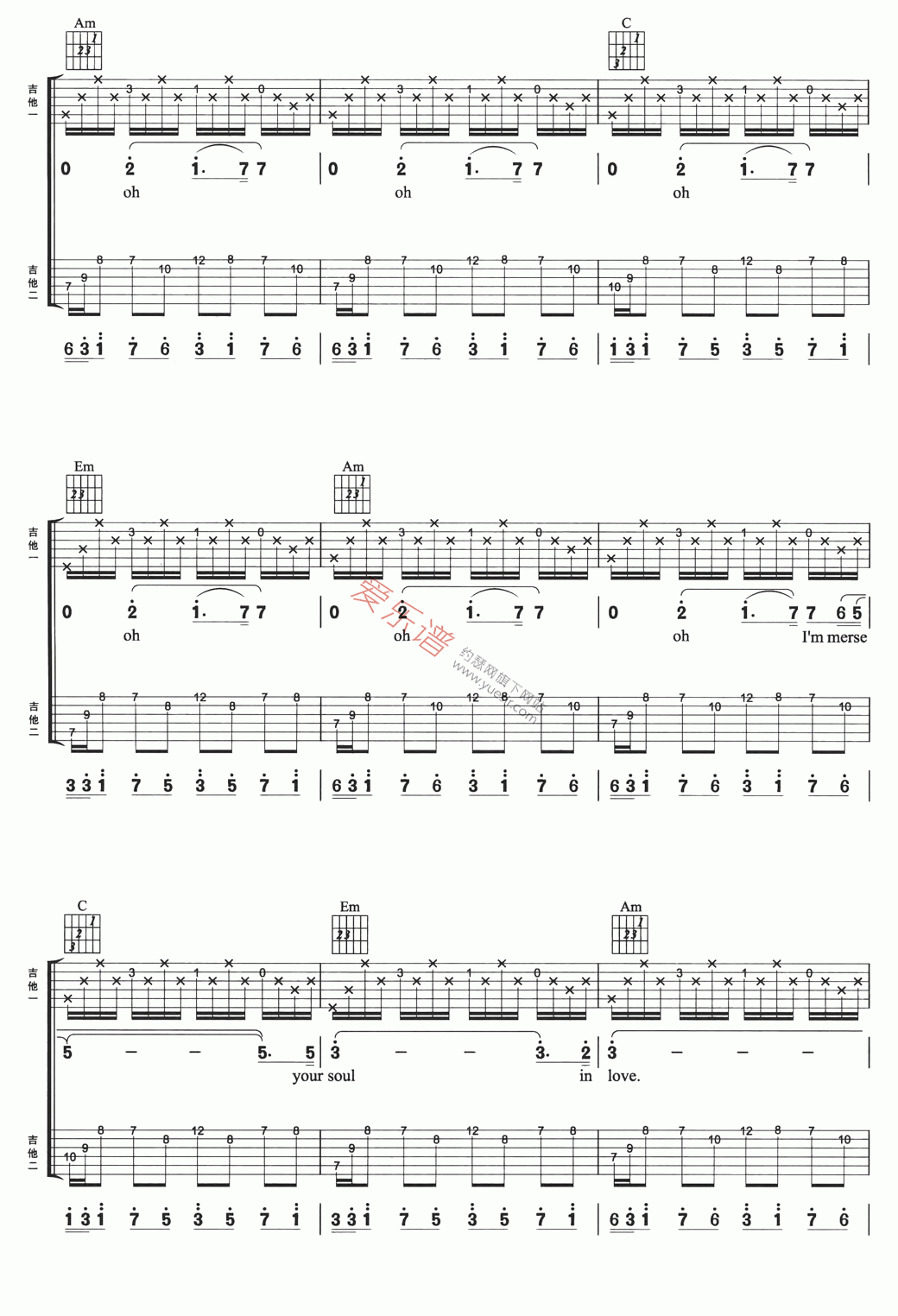 Radiohead(电台司令)《Street Spirit (Fade Out)》 吉他谱