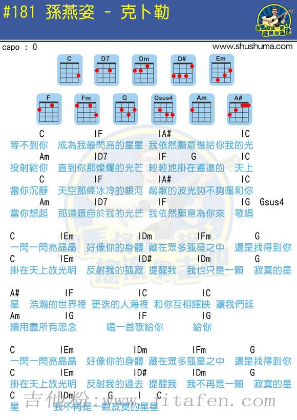 克卜勒(马叔叔) 吉他谱