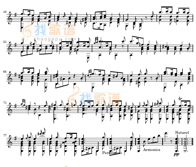 西西里舞曲吉他谱(谱) 吉他谱