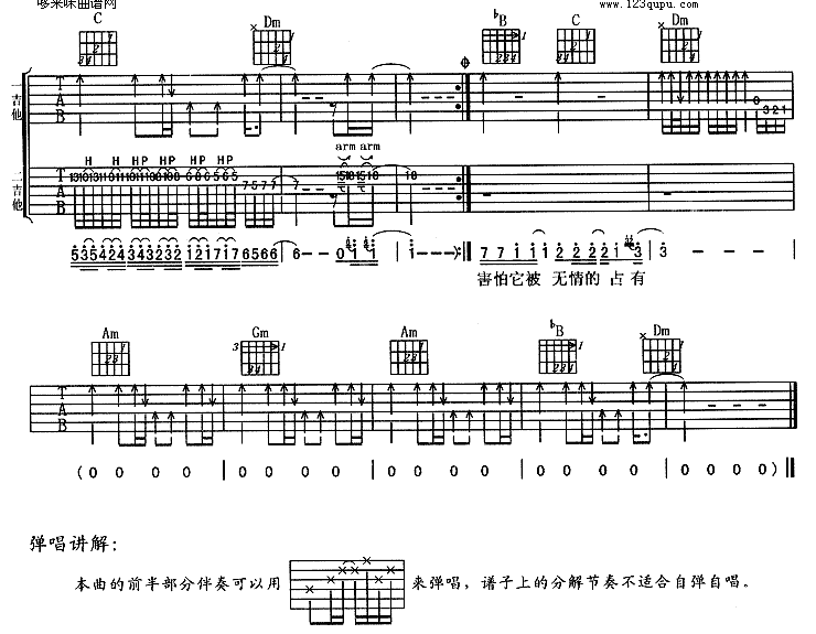 烫心（羽泉） 吉他谱