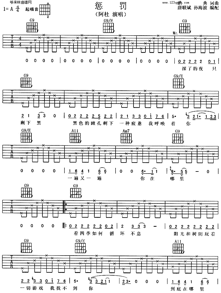 惩罚 (阿杜) 吉他谱